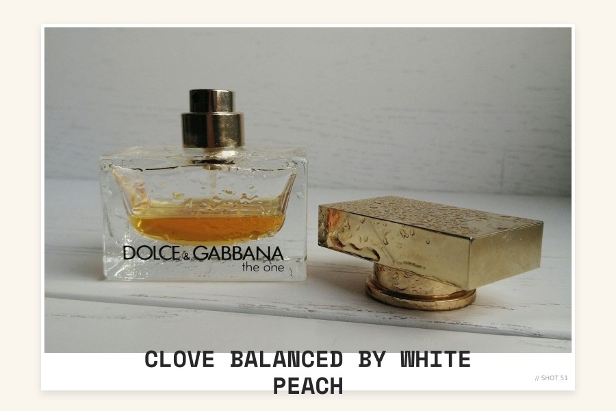 clove balanced by white peach