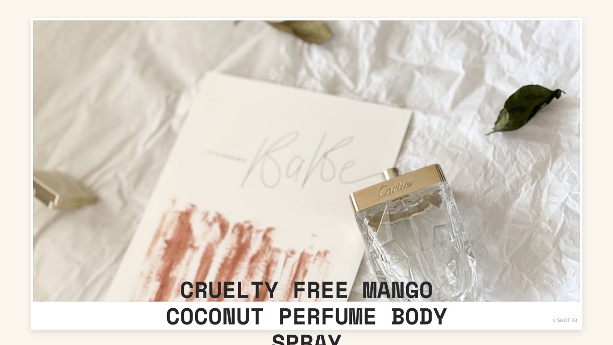 cruelty free mango coconut perfume body spray