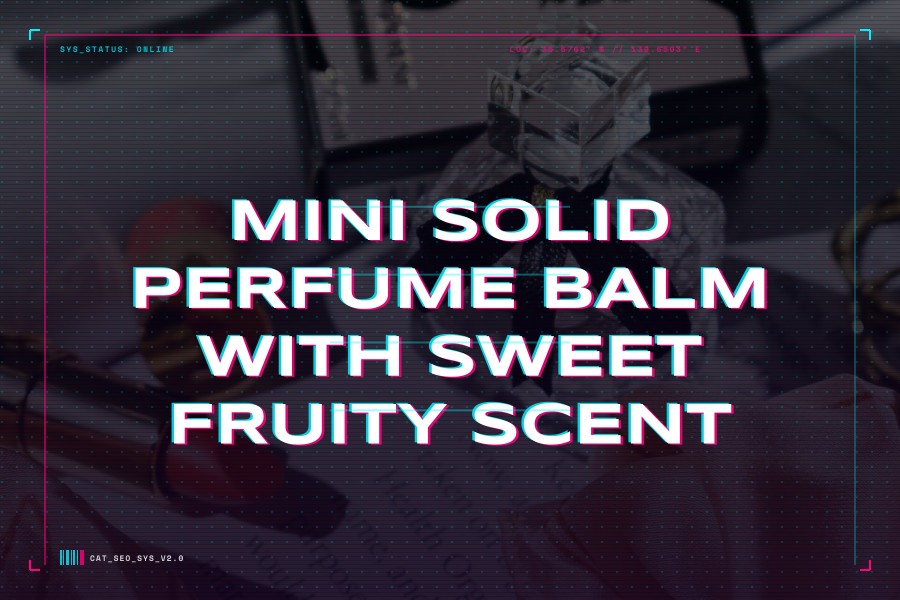 mini solid perfume balm with sweet fruity scent