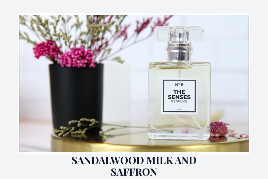 sandalwood milk and saffron