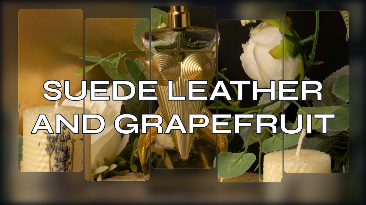 suede leather and grapefruit